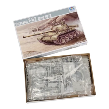 1/35 Trompetçi 00377 Rus Monte Tankı Modeli Sovyet T62 Tankı Koleksiyonu için Erkek Çocuk Oyuncakları