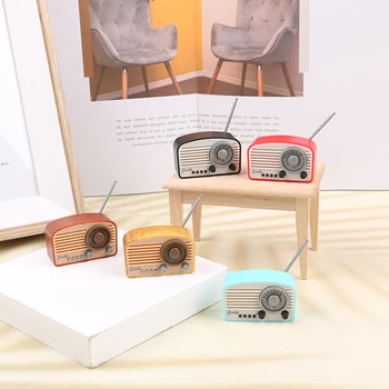 1 Adet 1: 12 Evcilik Minyatür Simülasyon Mini Radyo Modeli DIY Aksesuarları Oyuncak