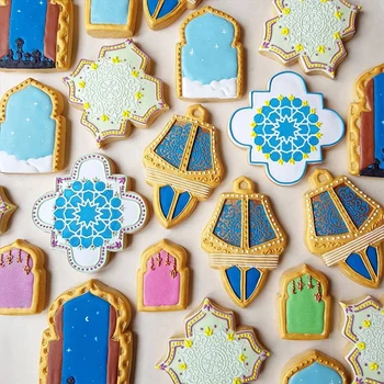 1 ADET İslam Ay Yıldız Çerez Kesiciler Eid Mubarak Bisküvi Kalıp DIY Kek Pişirme Araçları Ramazan Kareem Parti Ev Dekorasyonu