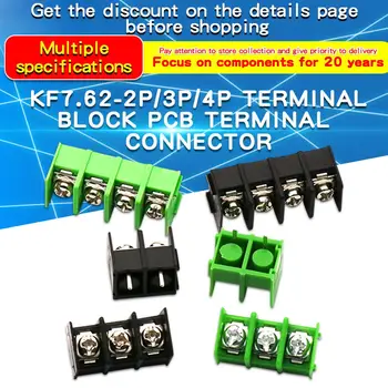 1 ADET PCB Tel Terminali KF7. 62-2P Konnektör Bloğu Aralığı 7.62 mm Dikiş olabilir Siyah Yeşil
