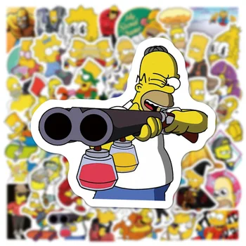 10/30/50 adet Simpsons Çıkartmalar Karikatür Çocuklar için Oyuncaklar DIY Graffiti Kaykay Dizüstü Bagaj Günlüğü Sevimli Anime Sticker Çıkartmaları