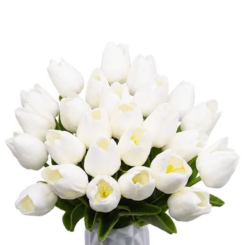 10/30 adet 35cm yapay çiçekler PU Lale Buket Ev Bahçe Dekor İçin Sahte Çiçek Düğün Doğum Günü Partisi Malzemeleri DIY Çelenk