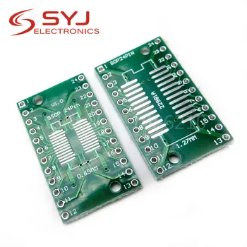 10 adet / grup SOP24 SSOP24 TSSOP24 to DIP24 PCB Pinboard SMD DIP 0.65 mm / 1.27 mm için 2.54 mm DIP Pin Pitch PCB kartı Dönüştürücü Soket