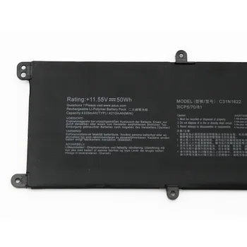 11.55 V 50WH Yeni Orijinal C31N1622 dizüstü pil asus için ZenBook UX3430UA UX530UQ UX530UX UX430UA Serisi Dizüstü Orijinal 6 Cep