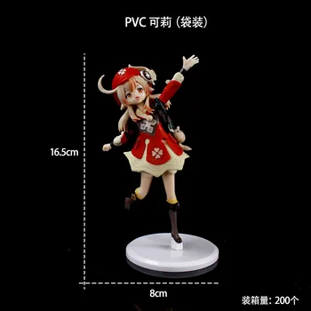 16cm Genshin Darbe Paimon Anime şekilli kalıp Klee / Hu Tao / Keqing Toplama Oyunu Anime oyuncak bebekler Genshin Darbe Fan Hediye