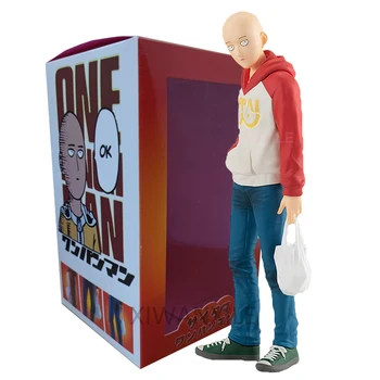 18cm POP UP GEÇİT Tek Yumruk Adam Anime Figürü Tek Yumruk Adam Saitama OPPAİ Hoodie Action Figure Koleksiyon Model oyuncak bebekler