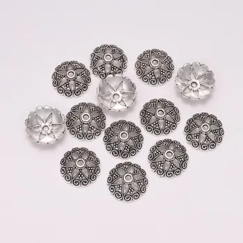 20 Adet/grup 14.5 mm Antika Boncuk Kapaklar Uç Yuvası Çiçek Torus Takı Yapımı Bulguları diy bilezik Aksesuarları