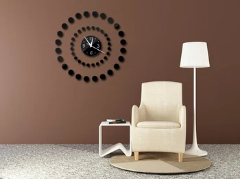 2019 Yeni Diy 3d Akrilik Ayna Saat duvar saatleri İzle Reloj Pared Duvar Horloge Murale Kuvars Oturma Odası Modern