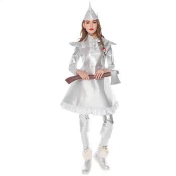 2020 Teneke Adam Kostüm Yetişkin Kadın Cadılar Bayramı Peri Masalı Cosplay Sahne Performansı Kostüm