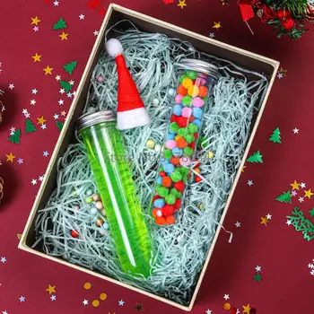 25 Adet 40ML Plastik Şeffaf test tüpü Kapaklı Çok Amaçlı depolama şişesi için USB kablosu İyilik Şeker Noel Doğum Günü Hediyeleri