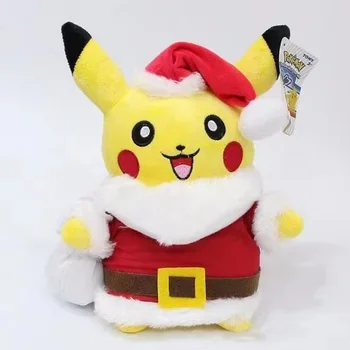 25cm TAKARA TOMY POKEMON sevimli picachu rol oynamak Noel Baba peluş hayvan oyuncaklar çocuk noel hediyesi