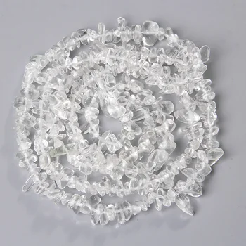3-5MM 16” Düzensiz Şeffaf Beyaz Kristal Kuvars Çip Boncuk Gevşek Orijinal Malzeme Nugget Boncuk Dıy Aksesuarları Takı İçin
