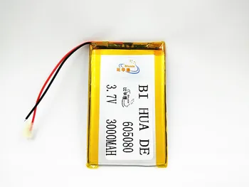 3.7 V 3000mAh 605080 PLIB polimer lityum iyon / Li-İon şarj edilebilir pil için DVD Tablet GPS Elektrikli Oyuncaklar elektronik ürünler