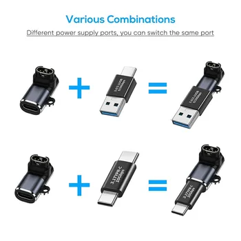 3 adet Kablo Konektörü Kordon Delik Tipi C USB 3.0 Şarj Bağlayıcı Adaptörü için Yedek Aksesuarlar Garmin Fenix 7/7S / 7X