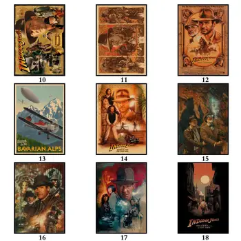 30 Tasarımlar Kayıp Ark Raiders Kraftpaper Poster Indiana Jones HomeDecal Boyama Duvar Sticker için Kahve Evi Bar