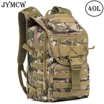 40L taktik MOLLE saldırı çantası, askeri taktik sırt çantası, ordu kamp sırt çantası, seyahat sırt çantası açık böcek geçirmez çanta