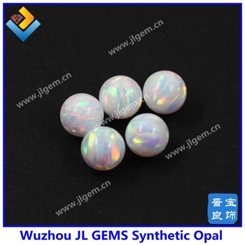 (50 adet / grup) 4mm Sentetik Opal beyaz Yuvarlak Boncuk lab düzenlendi opal boncuk opal taşlar tam delik