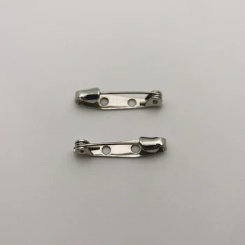 500 adet 25mm Ön Bölme Broş Pin Bankası Emniyet Pimleri Broş Ayarları Boş Taban DIY Takı Yapımı için
