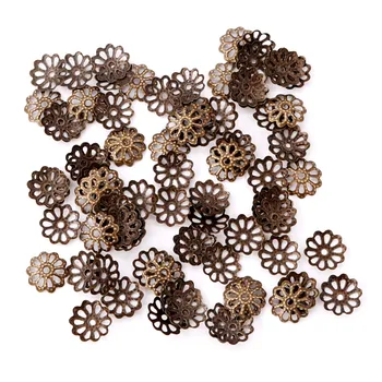 500 Adet Metal Telkari çiçekli boncuk Kapaklar halka boncuk Takı Yapımı Bulguları DIY Kolye Bilezik Küpe Zanaat 9mm