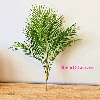 80-125CM Yapay Büyük Palmiye Ağacı Tropikal Bitkiler Sahte Monstera Plastik Yeşil Yaprak Ev Düğün Bahçe Ev Dekor Aksesuarları