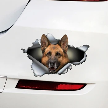 A0140# 13 cm/17 cm 3D Kendinden yapışkanlı Çıkartma Alman Çoban Köpeği Araba Sticker Su Geçirmez Otomatik Dekorları Tampon Arka Cam Dizüstü Bilgisayar