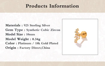 Aide S925 Ayar Gümüş Düzensiz Mini kakma saplama küpe 18K Gerçek altın düğme küpe Vurgulamak Anne Hediye Küpe 2022