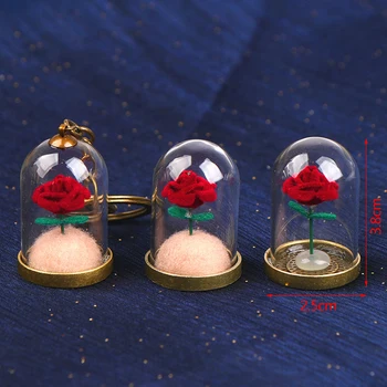 Anime Film Küçük Prens Gül Modeli Kutusu ile Kız Arkadaşı için Hediye Yapay Gül Çiçek Cam Düğün Dekor