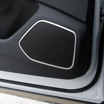 Araba Styling Merkezi Konsol Vites krom çerçeve Trim İçin Audi Q3 2013-2018 Kapı Ses Hoparlör Çerçevesi Dekorasyon