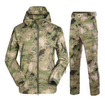 Askeri Taktik Üniforma Setleri Erkek Ordu Kamuflaj Ceketler Polar Termal Açık Avı Askeri Taktik Takım Elbise Marka Giyim