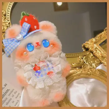 Ayı orijinal el tutma bebek ayı bebek peluş yumuşak kardeş Harajuku sevimli çilek yay saç tokası broş
