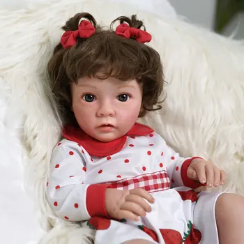 Babeside 50cm Reborn Bebek Bebekler Papatya Yürümeye Başlayan Bez Vücut El Boyama Köklü Saç Yenidoğan oyuncak bebekler Çocuklar İçin Noel Hediyeleri