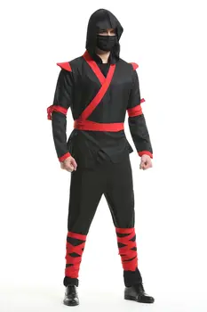 Cadılar bayramı Kostümleri Japon erkek Ninja Savaşçı Cosplay Takım Elbise Performans Kostüm