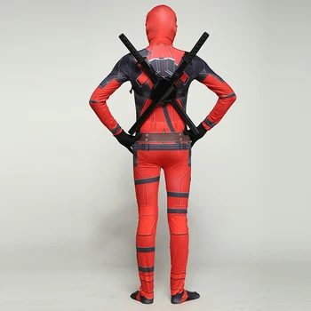 Deadpool Cosplay Kostüm Zentai Bodysuit Erkekler Dijital Baskı 3D Likra Kostüm Çocuklar Deadpool Tulum Marvel Cadılar Bayramı Partisi