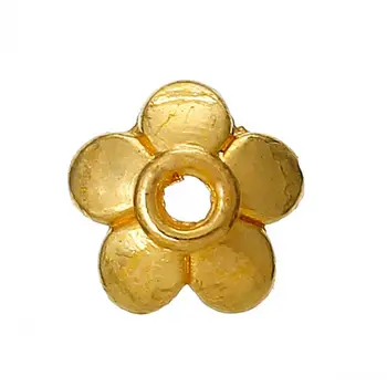 DoreenBeads Boncuk Kapaklar Çiçek Altın renk(Fit 8mm Boncuk)7mm x 6mm(2/8
