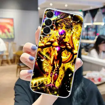 Dragon topu Z Anime Altın Frieza DBZ Telefon Kılıfı için Samsung Galaxy S22 S21 Ultra S20 S30 FE S8 S9 S10 5G Artı Şeffaf Kapak