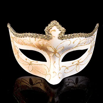 Erkek Kadın Masquerade Maske Vintage Venedik Damalı Müzikal Dans Parti Tatil Mardi Gras Cadılar Bayramı Accessaries Yarım Yüz Maskesi