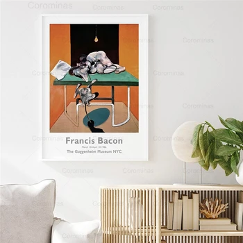 Francis Bacon Sergi Poster Rakamlar Portre Sanat Baskı Sürrealist Oturma Odası Ev Duvar Sanatı Dekor İzlenim Tuval