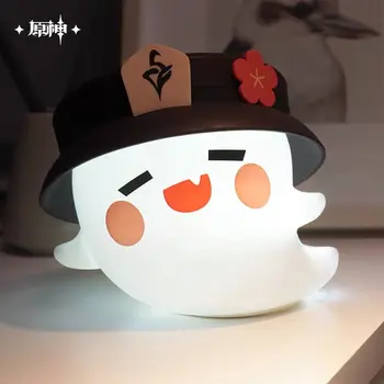 Genshin Darbe Hayalet Silikon Gece Lambası Anime Hu Tao Cosplay Şekil Led Masa Lambası Ev Dekorasyon Prop Heykelcik Çocuklar Hediye