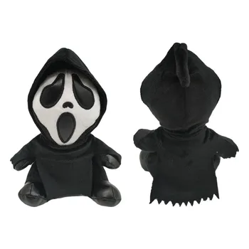 Ghostface peluş oyuncak Karikatür Oyunu Siyah Dolması Peluş Bebek Film Karakter Reaper Korku Çığlık Hayalet Çocuk Cadılar Bayramı Hediye