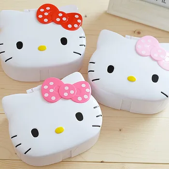 Hello Kitty kawaii saklama kutusu Animasyon saklama kutusu Takı mücevher kutusu Makyaj aynası masa üstü saklama kutusu mücevher kutusu