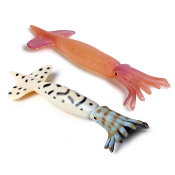 Kalamar Hayvan Modeli Aksiyon Figürü Deniz Hayvan Aksiyon Figürleri Koleksiyonu PVC Çocuk Bilişsel Oyuncaklar