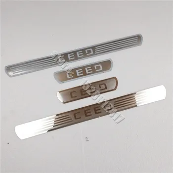 Kapı eşik Pedalı Koruyucu sürtme plakası Eşikleri Sticker Styling Trim Araba Styling İçin KİA CEED SW 2018 2019 2020