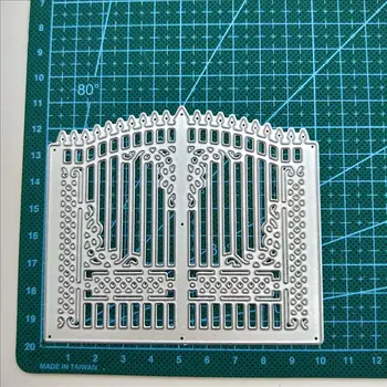 Kapı Ölür çit Metal Kesme Ölür için Yeni Scrapbooking DIY Albümü Kabartma Klasör Kağıt Kartı Üreticisi Şablon Şablonlar