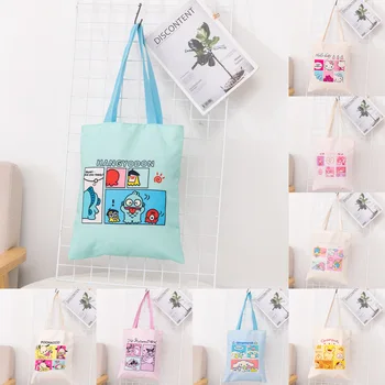 Kawaii Sanrios Anime Melodi Cinnamoroll Kuromi Çanta Çanta Kadın omuz çantaları Depolama Kullanımlık Kızlar Alışveriş Tote Çanta Hediye