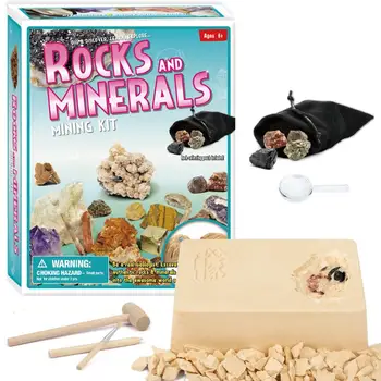 Kristal cevheri Fosiller Kör Kutu Arkeolojik Yenilik Kazma çocuk öğrenme buhar oyuncaklar noel hediyesi