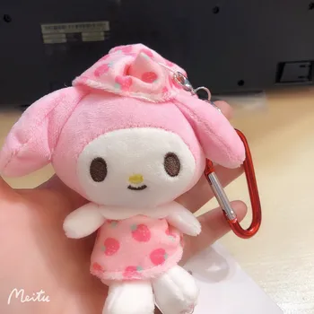 Kuromi Benim Melody Cinnamoroll Kittys 10 Cm Peluş Anahtarlık Sırt Çantası Kolye Kawaii Anime Bebek Modeli çocuk oyuncağı Hediye