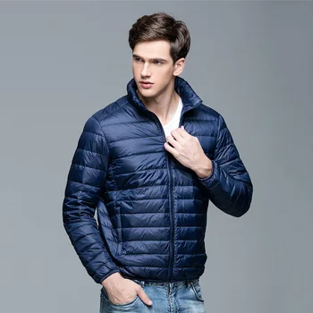 Kış erkek Aşağı Ceket Ultra hafif şişme mont Erkek Rüzgarlık Tüy Ceket Adam Hafif Taşınabilir sıcak tutan kaban