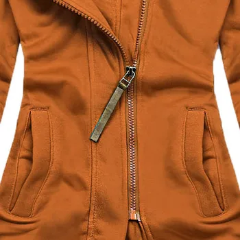 Kış sıcak Kadınlar Kapşonlu Kapitone Palto Dış Giyim Uzun Kollu Fermuarlı Cebi Düz Renk Ince Ceketler Ceket Palto Veste Femme A40