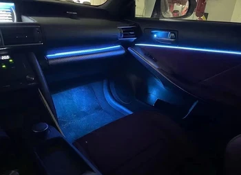 Lexus IS 2013-2017 için ortam ışığı pano trim ışık arka kapı anahat ışık ayak lambası Inter araba ortam ışığı
