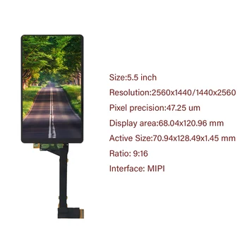 LS055R1SX03 foton S 2K LCD ışıkla sertleşen ekran modülü 2560x1440